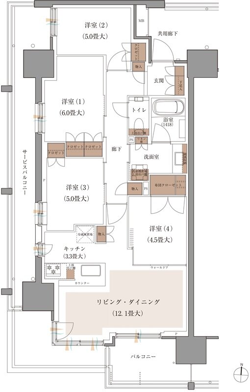 ブランズシティ品川ルネ キャナル 間取り B1 type
