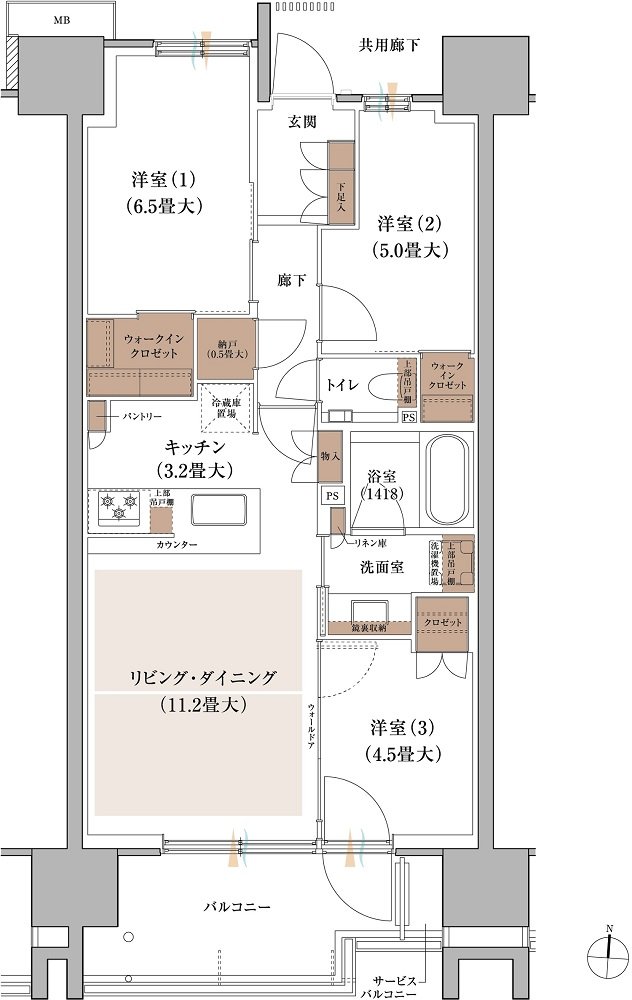 ブランズシティ品川ルネ キャナル 間取り B5 type