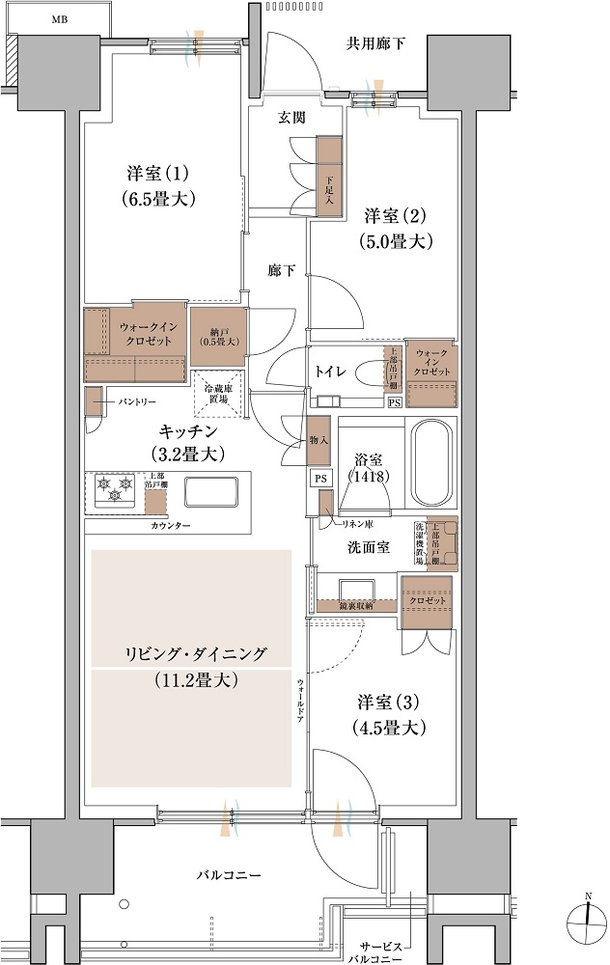 ブランズシティ品川ルネ キャナル 間取り B5 type