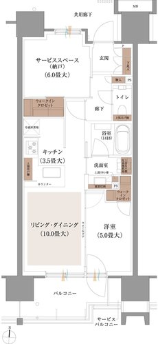 ブランズシティ品川ルネ キャナル 間取り B2 type