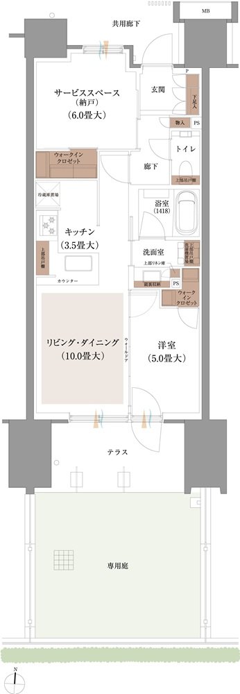 ブランズシティ品川ルネ キャナル 間取り B2g type