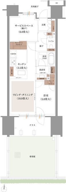 ブランズシティ品川ルネ キャナル 間取り B2g type