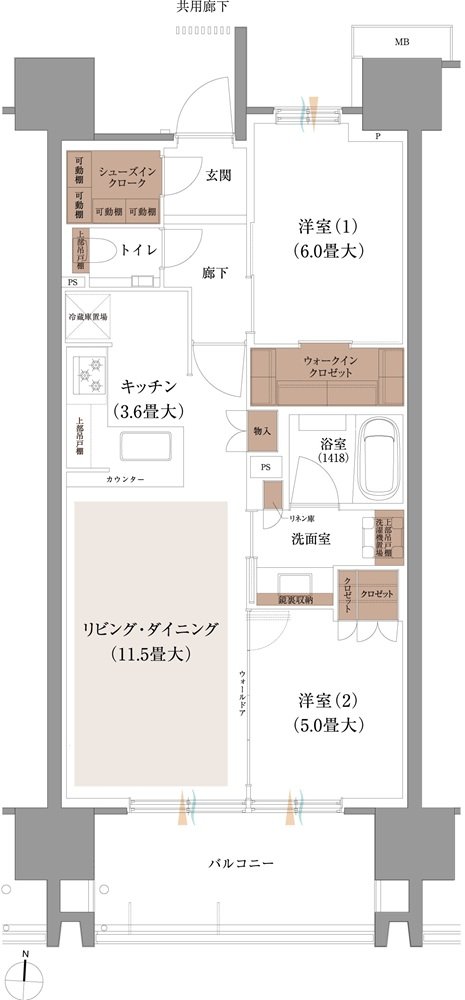 ブランズシティ品川ルネ キャナル 間取り B4 type