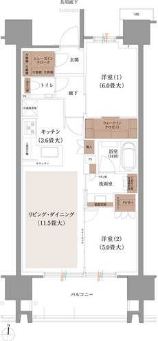 ブランズシティ品川ルネ キャナル 間取り B4 type