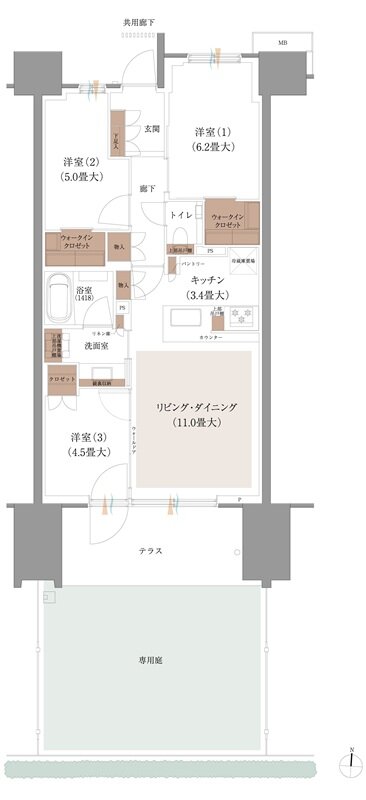 ブランズシティ品川ルネ キャナル 間取り B6g type