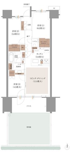 ブランズシティ品川ルネ キャナル 間取り B6g type