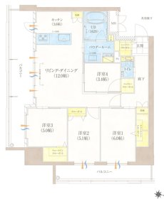 グランドパレス柳丸新城 間取り C type