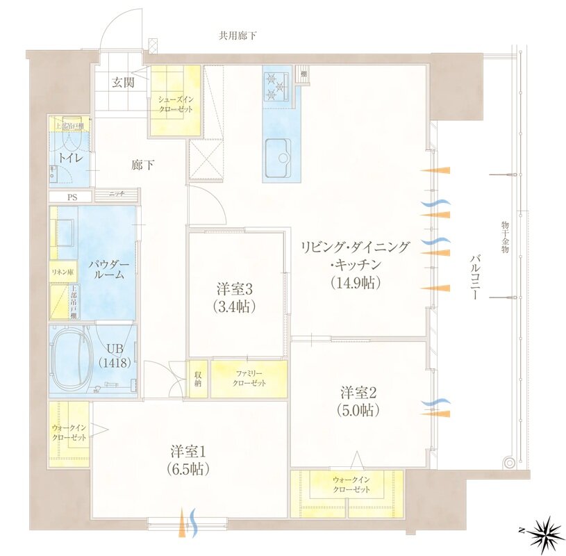 グランドパレス柳丸新城 間取り B  type