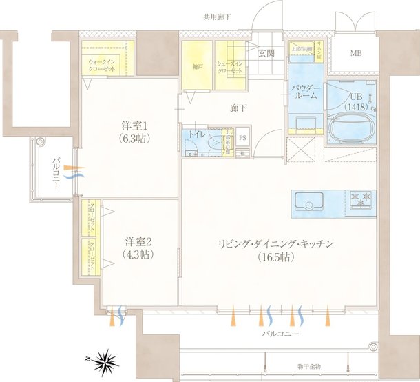 グランドパレス柳丸新城 間取り A type