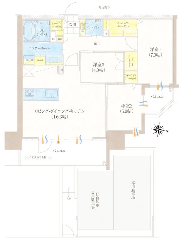 グランドパレス柳丸新城 間取り D1 type