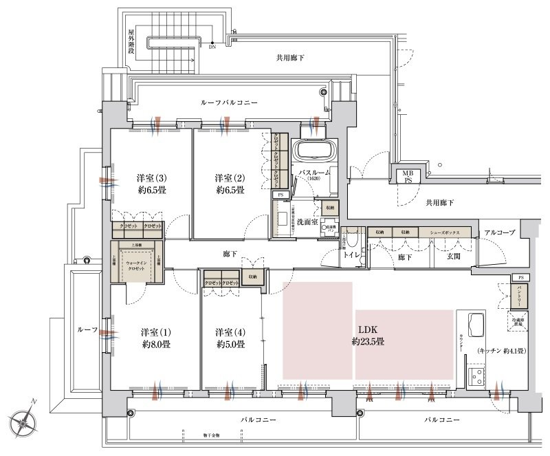 ワコーレ六甲高羽公園 間取り F type
