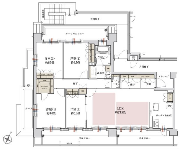 ワコーレ六甲高羽公園 間取り F type