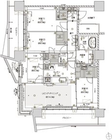 仙台 THE GRAND SKY 間取り Pタイプ