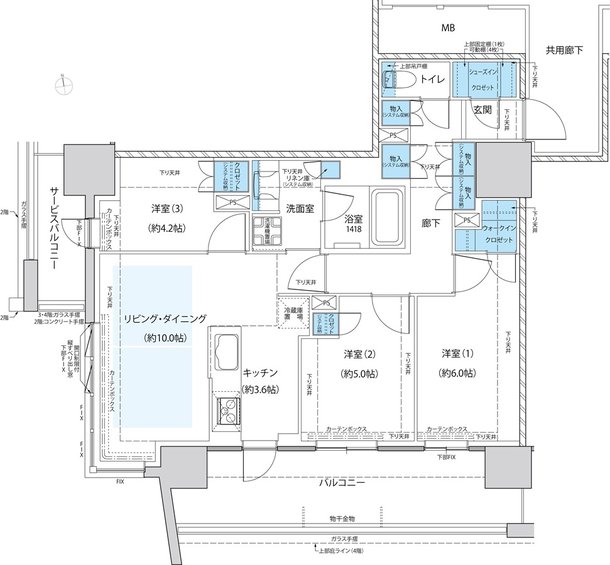 仙台 THE GRAND SKY 間取り Aタイプ
