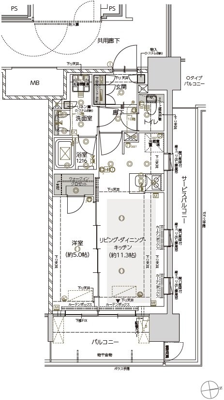 仙台 THE GRAND SKY 間取り Iタイプ