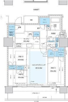 仙台 THE GRAND SKY 間取り Qタイプ