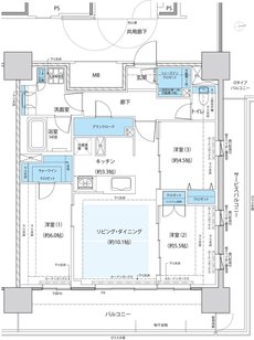 仙台 THE GRAND SKY 間取り Uタイプ
