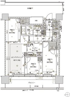 仙台 THE GRAND SKY 間取り PK3タイプ