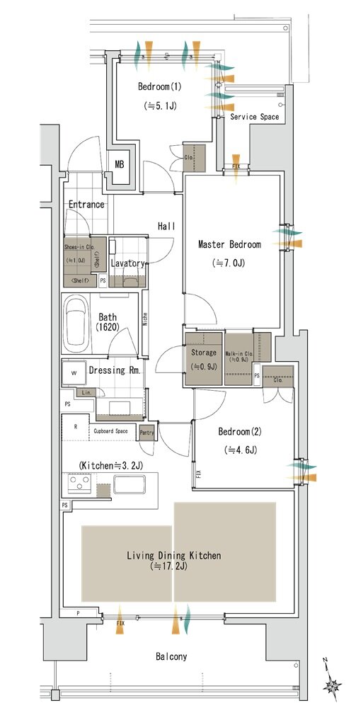 パークホームズ池下 間取り 81Cタイプ