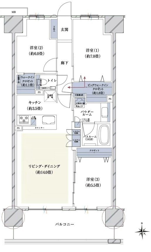 ヴェレーナシティ木更津マリーナベイ 間取り D1タイプ