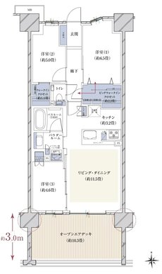 ヴェレーナシティ木更津マリーナベイ 間取り H1ODタイプ