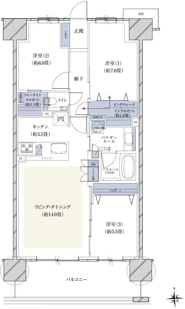 ヴェレーナシティ木更津マリーナベイ 間取り G type