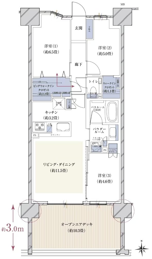 ヴェレーナシティ木更津マリーナベイ 間取り H2ODタイプ