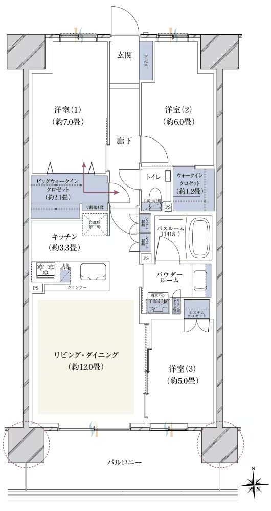 ヴェレーナシティ木更津マリーナベイ 間取り Fタイプ【先着順住戸】