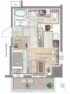 アウラ立川曙町 間取り Eタイプ