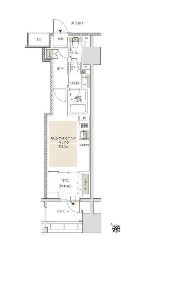 ジオ横浜大通り公園 間取り Cタイプ（先着順）