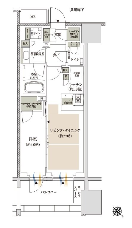 ジオ横浜大通り公園 間取り Iタイプ