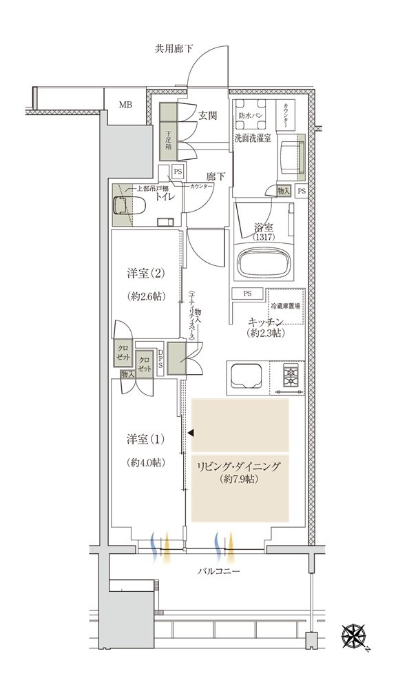 ジオ横浜大通り公園 間取り Jタイプ（先着順）
