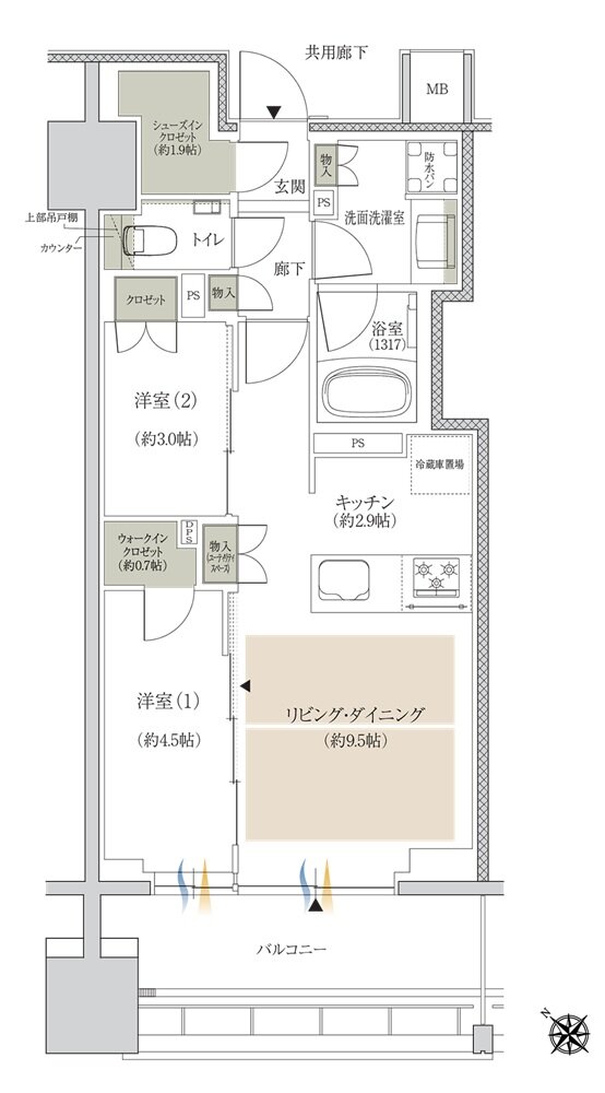ジオ横浜大通り公園 間取り Dタイプ