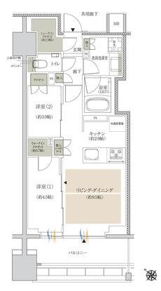 ジオ横浜大通り公園 間取り Dタイプ