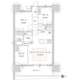 オープンレジデンシア名古屋グランデ 間取り Fタイプ