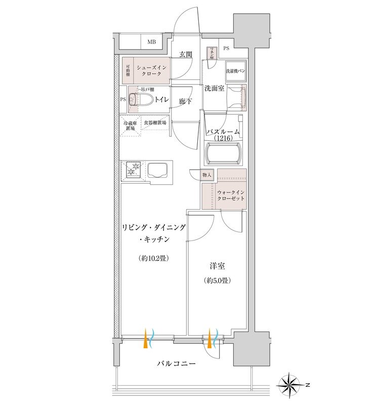 オープンレジデンシア名古屋グランデ 間取り Jタイプ