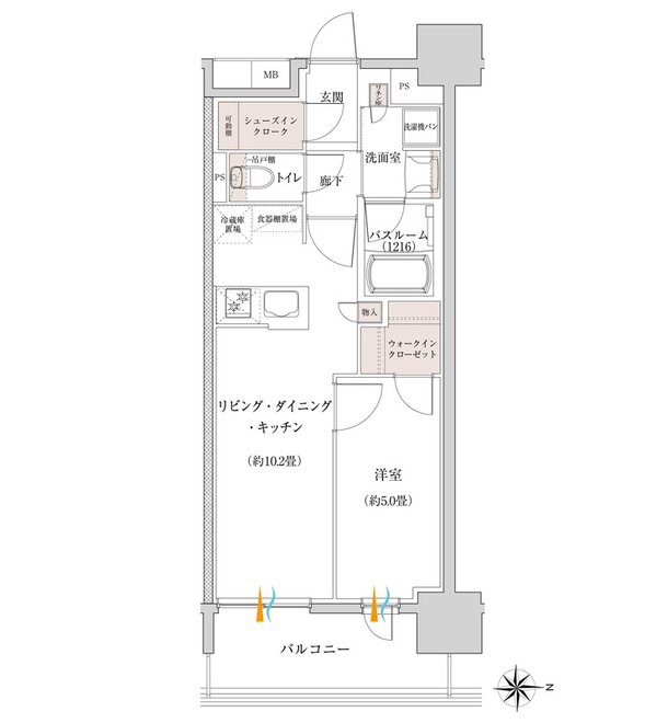 オープンレジデンシア名古屋グランデ 間取り Jタイプ
