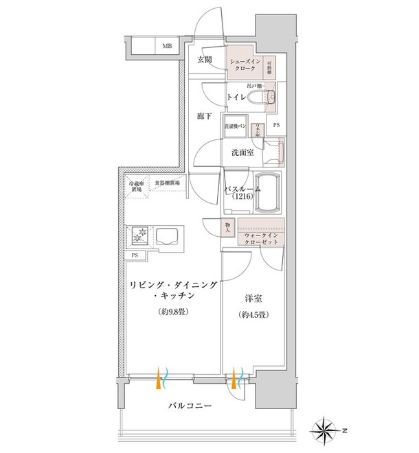 オープンレジデンシア名古屋グランデ 間取り Lタイプ