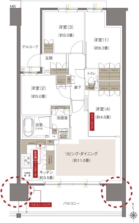 Grace Garden 小平小川東 間取り B12 type(先着順)
