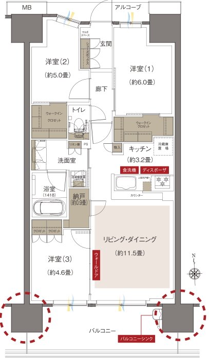 Grace Garden 小平小川東 間取り C10 type(先着順)