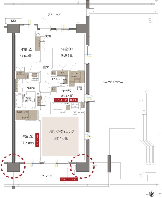 Grace Garden 小平小川東 間取り D10r type(第4期1次)