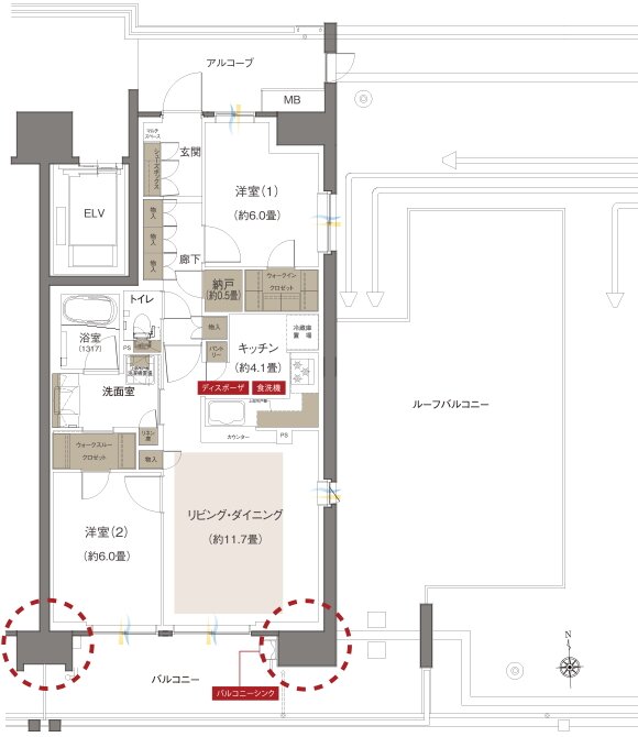 Grace Garden 小平小川東 間取り C7r type(第3期3次)
