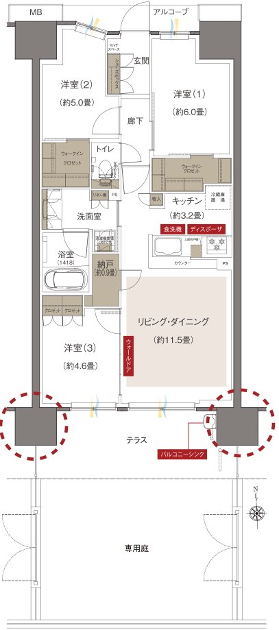Grace Garden 小平小川東 間取り C10g type