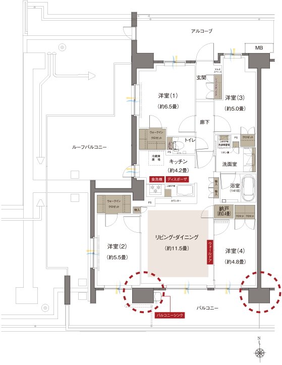 Grace Garden 小平小川東 間取り A3r type(先着順)