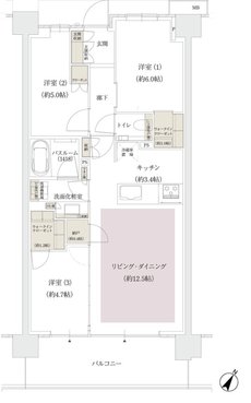 アトラス北赤羽 間取り Jタイプ