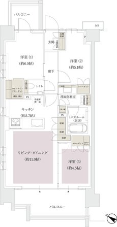 アトラス北赤羽 間取り Aタイプ