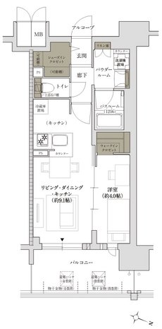 ソルプレサンス 三国レジデンス 間取り B2タイプ