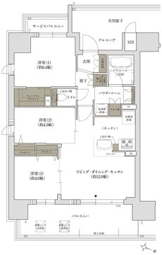ソルプレサンス 三国レジデンス 間取り Aタイプ
