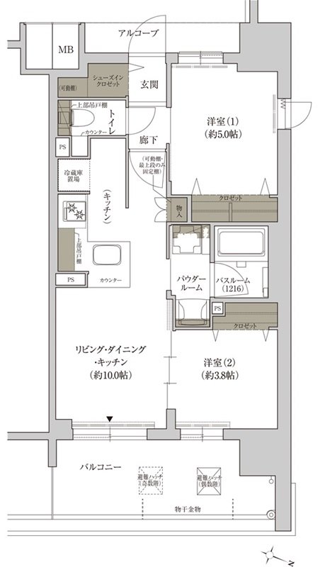 ソルプレサンス 三国レジデンス 間取り Dタイプ