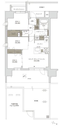 ソルプレサンス 三国レジデンス 間取り Agタイプ